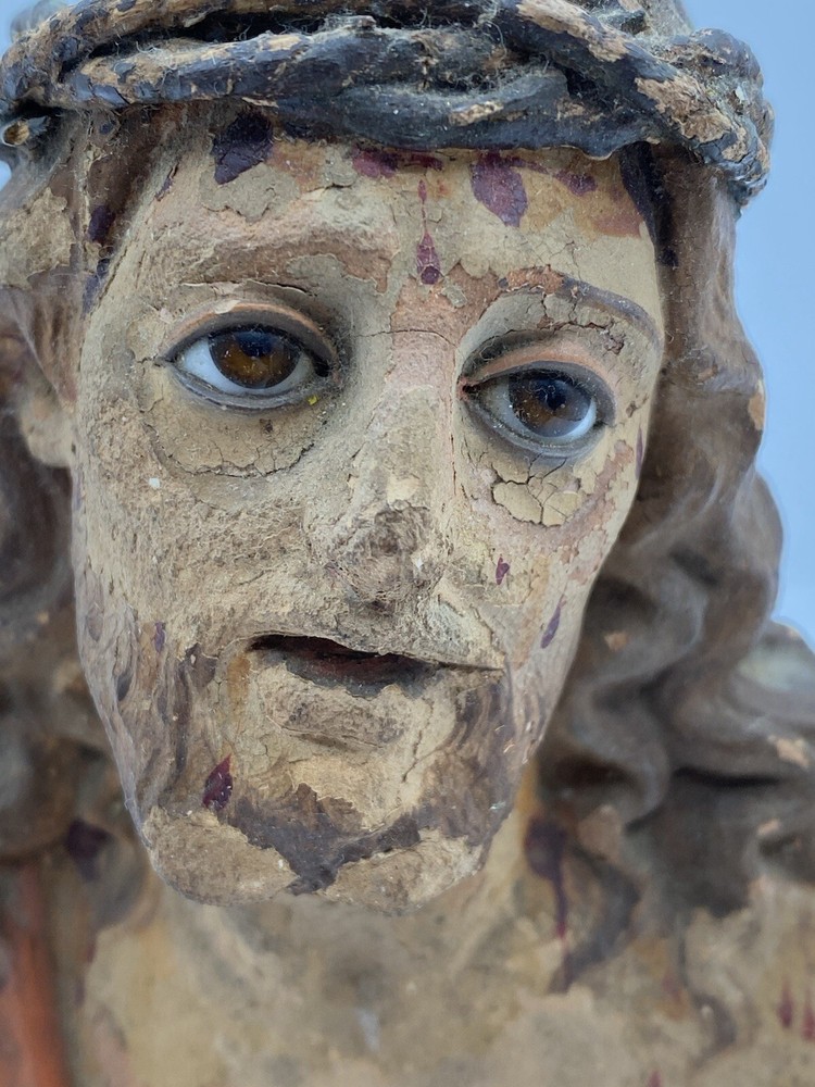 Bust Christ in Terracotta Neapolitan School '800