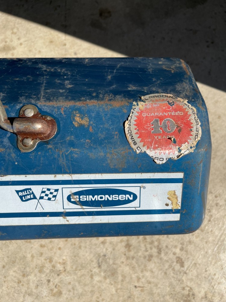 Rare Simonsen Rally Line Tool Box Blue with Red Tray