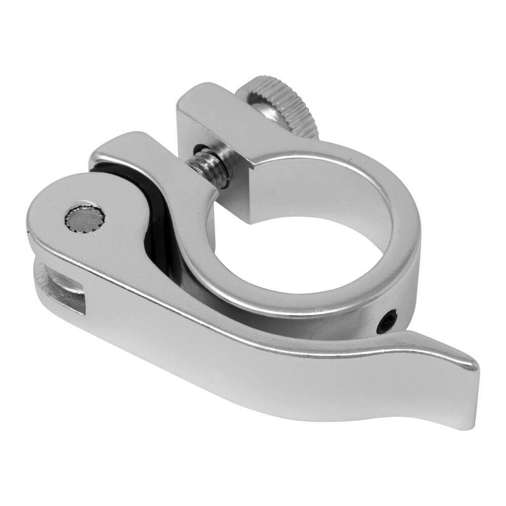 PRO+ ALLOY BICYCLE SEATPOST CLAMP (OUTER DIAMETER 28.6MM) W/QUICK RELEASE CHROME