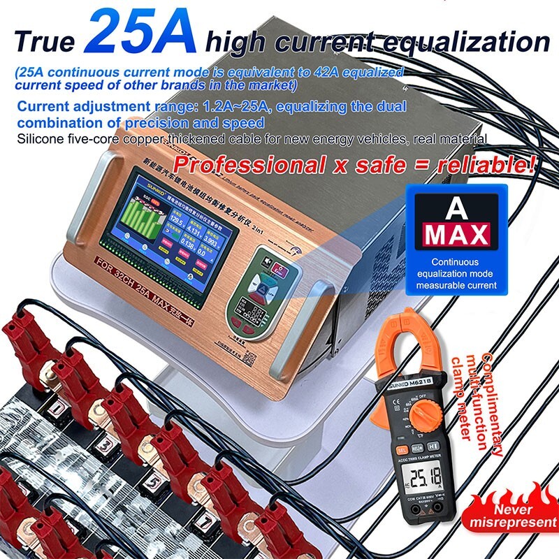 D2532C New Energy Vehicle Equalizer Repair Analyzer with Charging Function