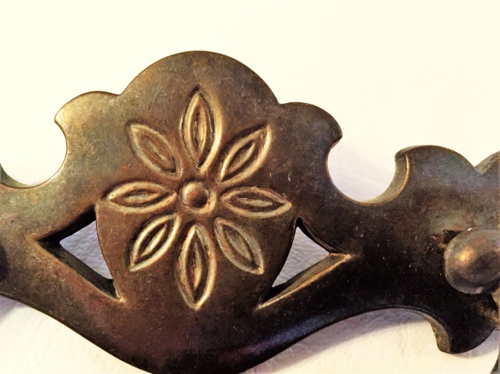 Antique Hardware Brass Chippendale Colonial drawer pull 3"centers