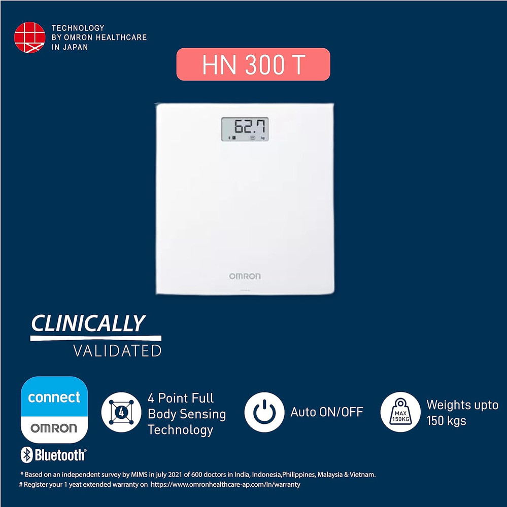 Omron Digital Weight Scale, White