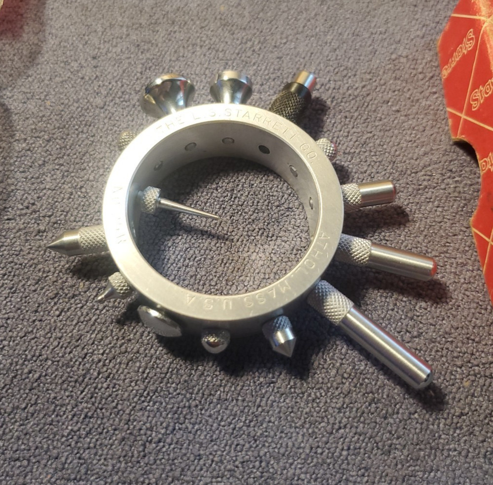 Starrett 25R Dial Indicator Contact Point Set 14 Points Original Box and Plastic