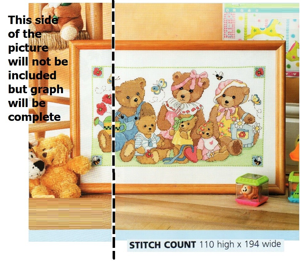 SUMMER  TEDS   CROSS  STITCH PATTERN  ONLY   ALS - EP