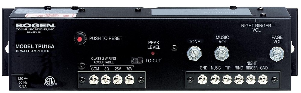 Bogen Bogen 15 Watt Amplifier TPU15A UPC 765368200775 - Installation Equipmen...