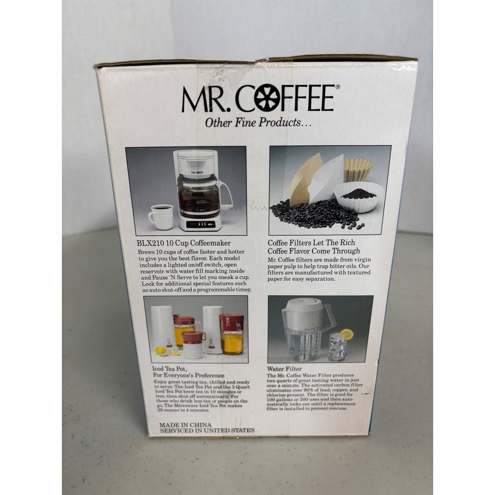 Mr Coffee 4 Cup Automatic Drip Coffeemaker White Compact Vintage Model BL5 NEW