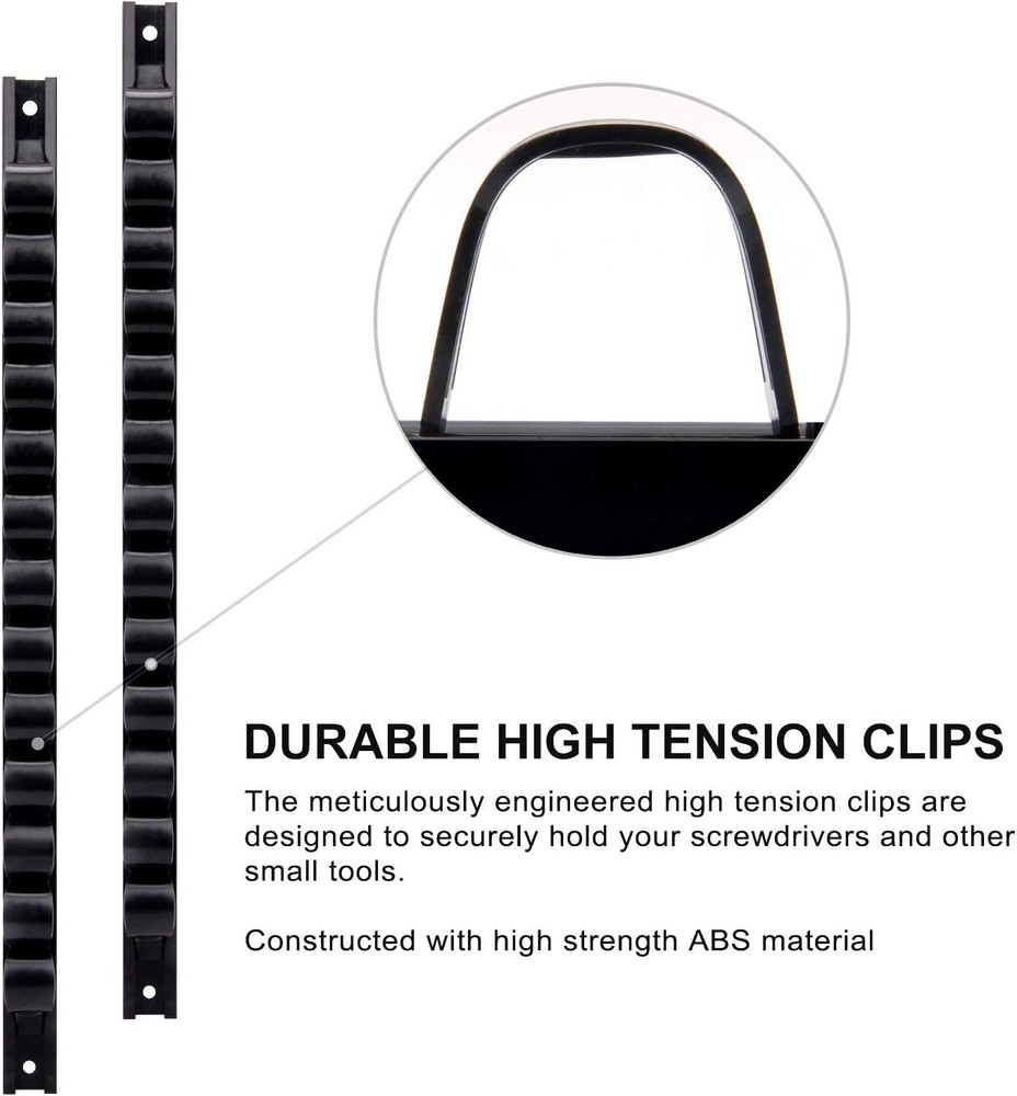 4-Piece Wall-Mounted Screwdriver & Wrench Organizer | Efficient Tool Storage