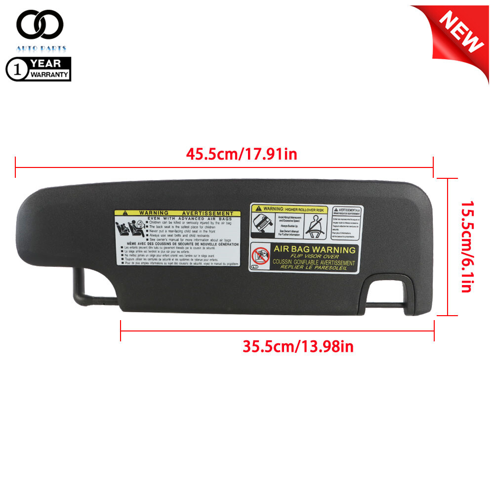 For Jeep Wrangler JK 2007-2018 Left Side Driver Side Sun Visor