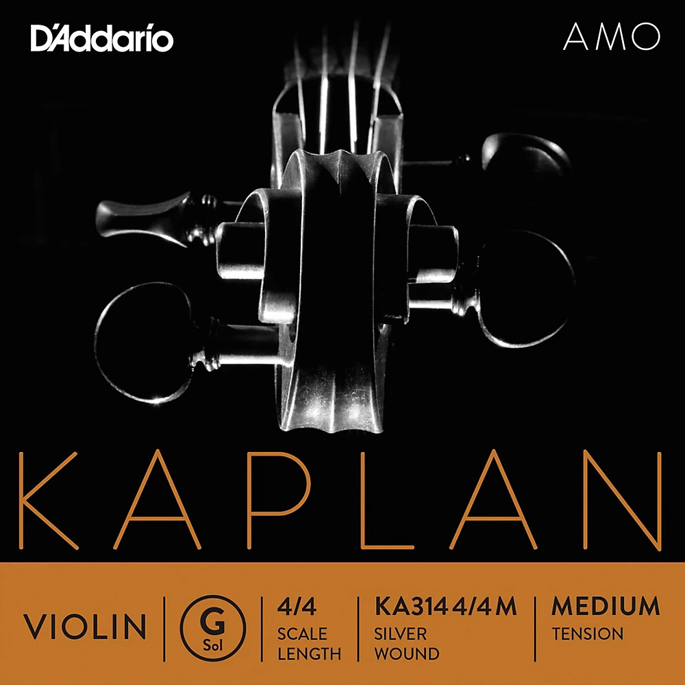 D'Addario Kaplan Amo Series Violin G String 4/4 Size, Medium