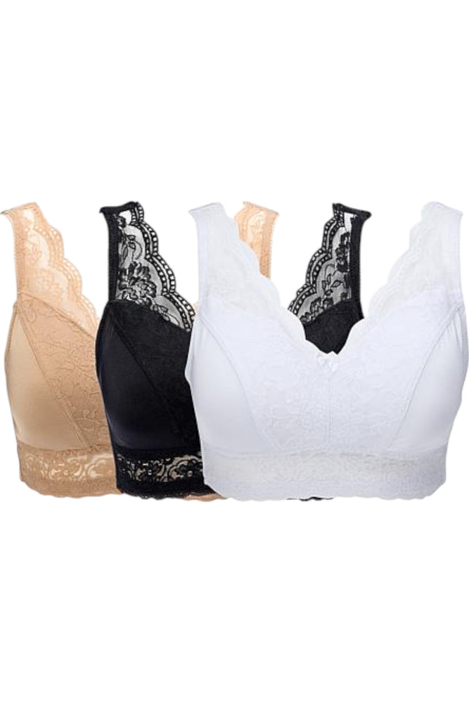 Rhonda Shear Women's 3-pack Bra Midnight Scarlet
