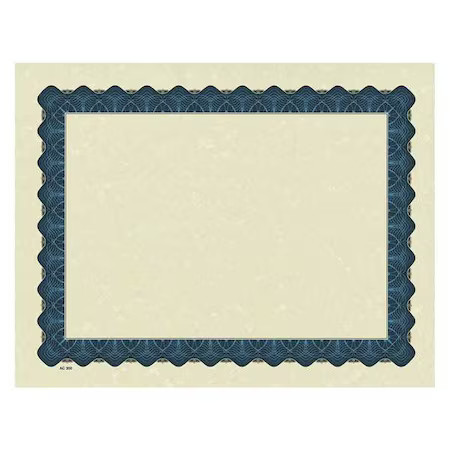 Great Papers 038954 Certificate, Blue, Metallic Border, Pk100