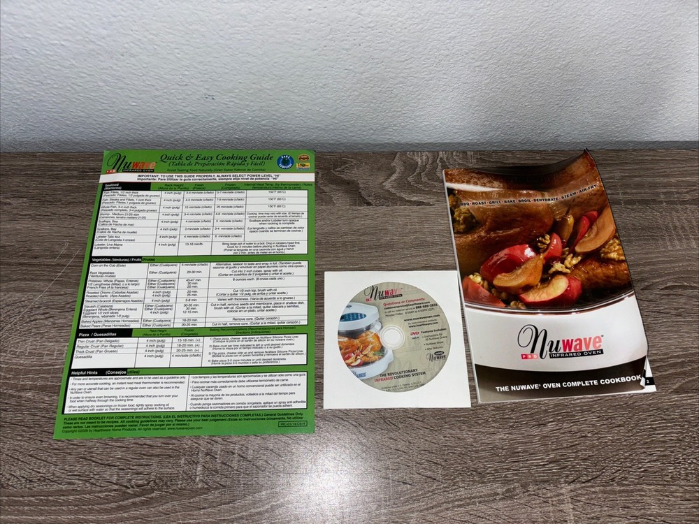 NuWave Pro Plus Infrared Oven Owner's Manual Recipes Instructions Guide Complete