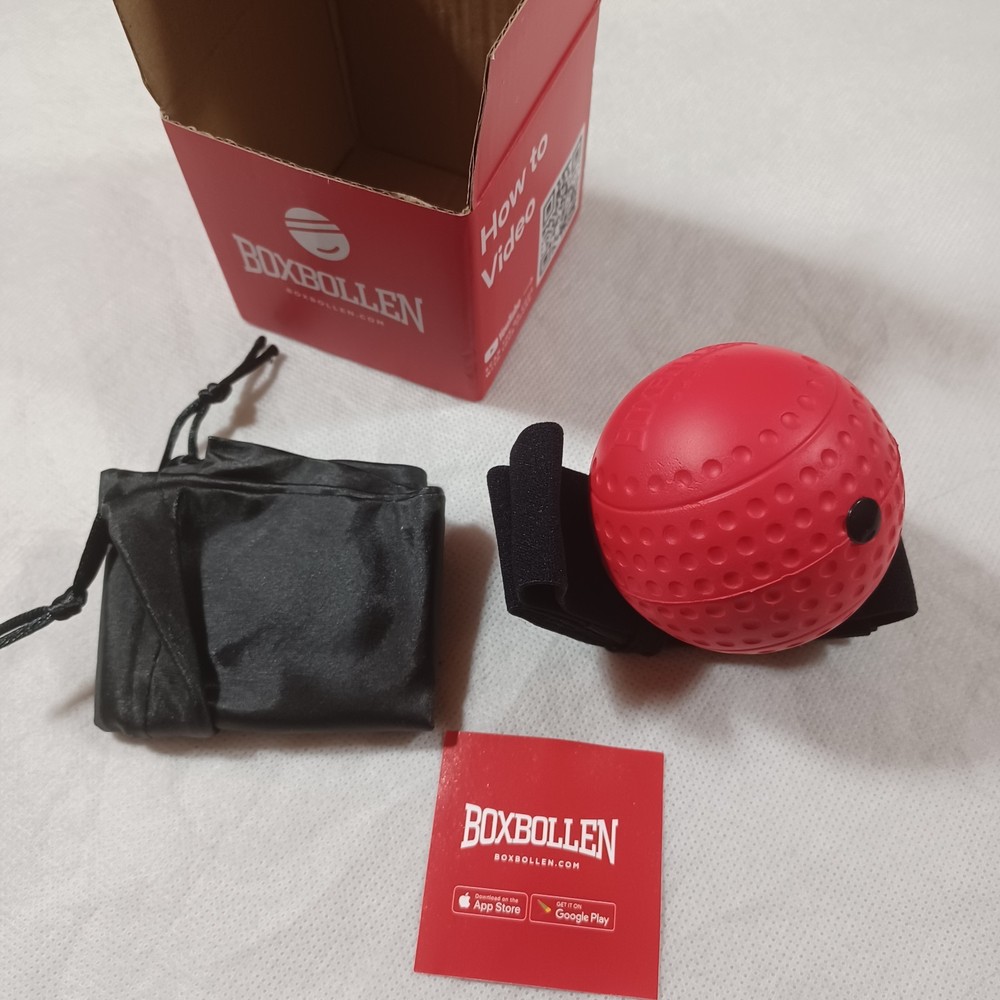 Boxbollen - Boxball Reflex Punching Ball - W/ Headband - QR Code Included