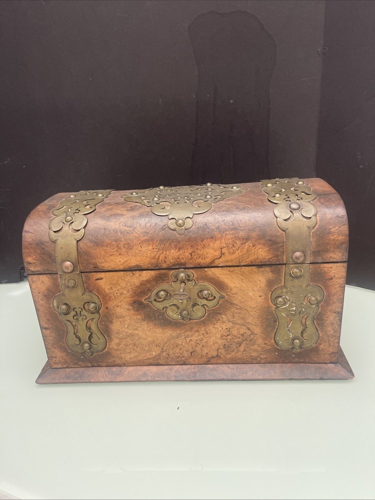 Antique Treasure Chest 12” X 7” X 6”