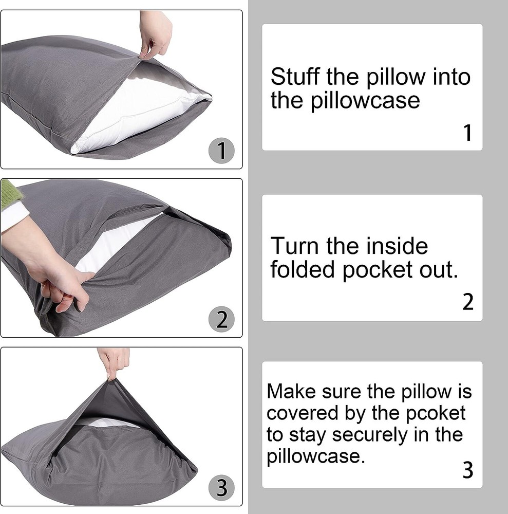 Soft King Pillowcase Set - Durable Brushed Microfiber Bedding Essentials
