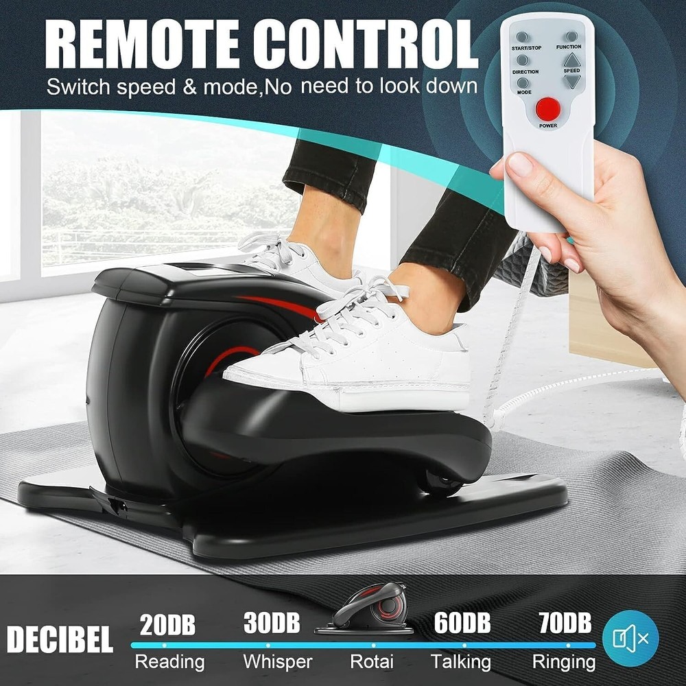 ANCHEER Under Desk Elliptical Machine Pedal Exerciser LCD Display Remote Control