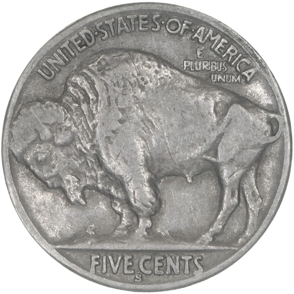1936 S Buffalo Nickel Very Fine VF