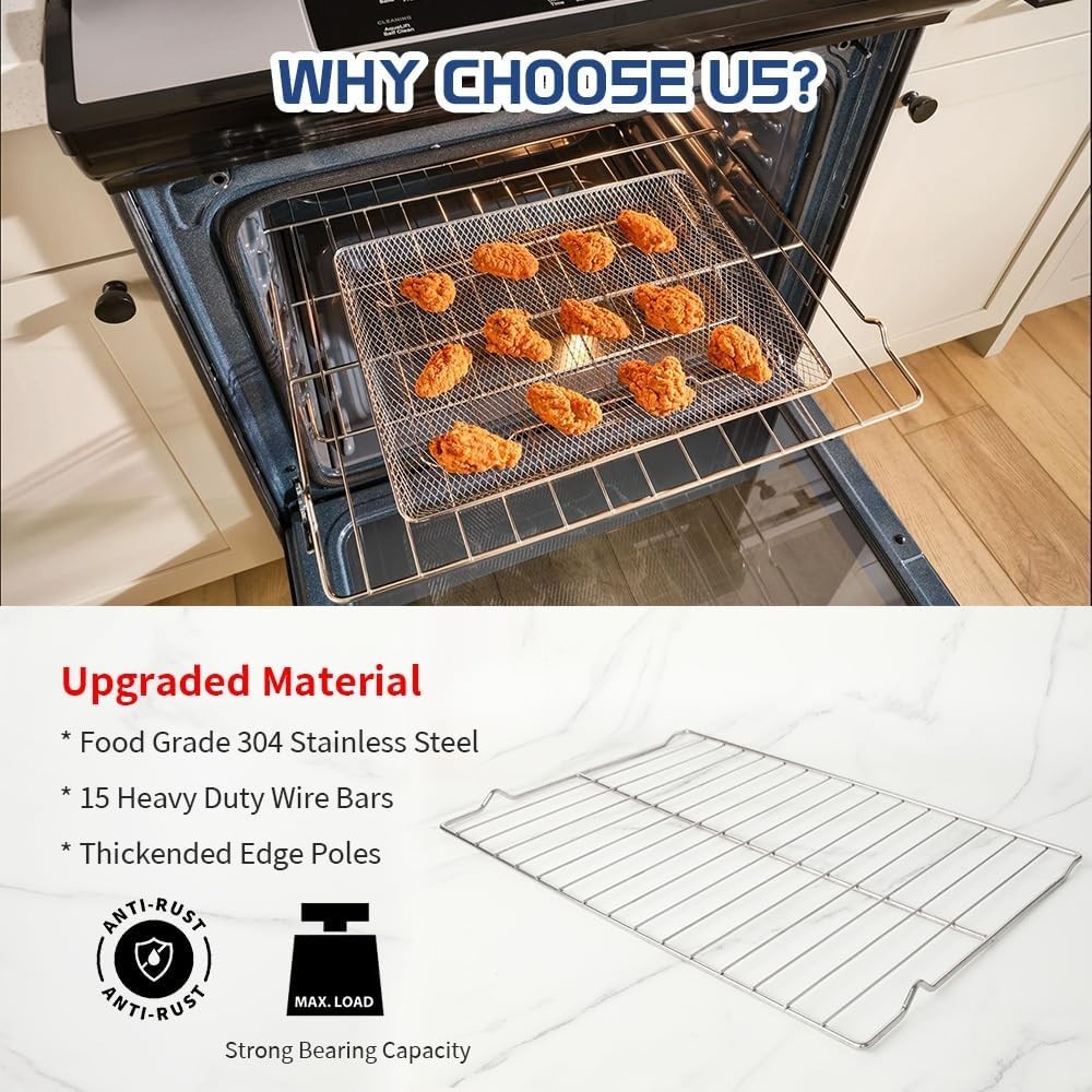 Durable Replacement Oven Rack for Whirlpool Models - Dishwasher Safe, 1 Pack