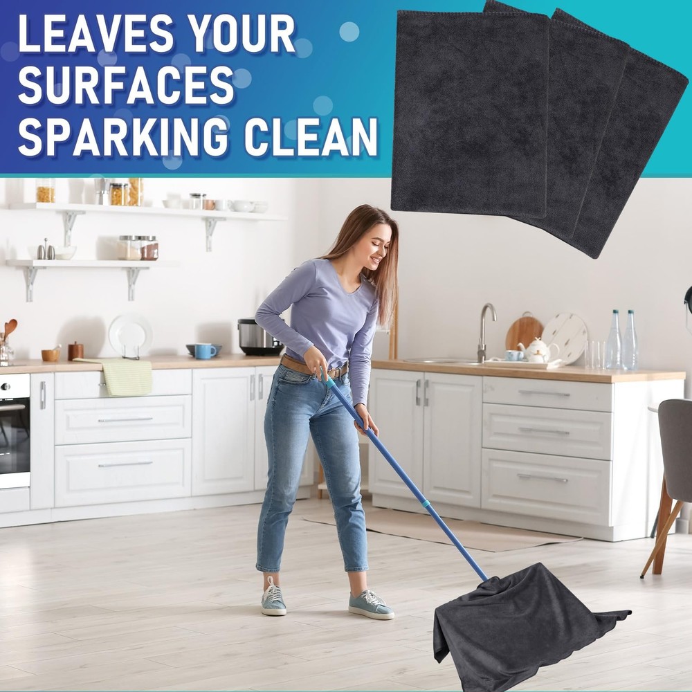 6 Pcs Extra Large Microfiber Cleaning Cloth 30" x 20" Washable Reusable Micro...