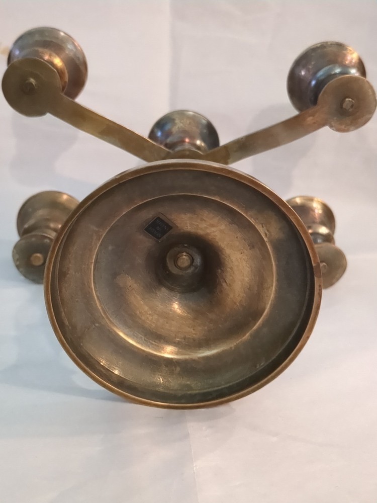 Vintage Solid Brass Candelabra 6.5"