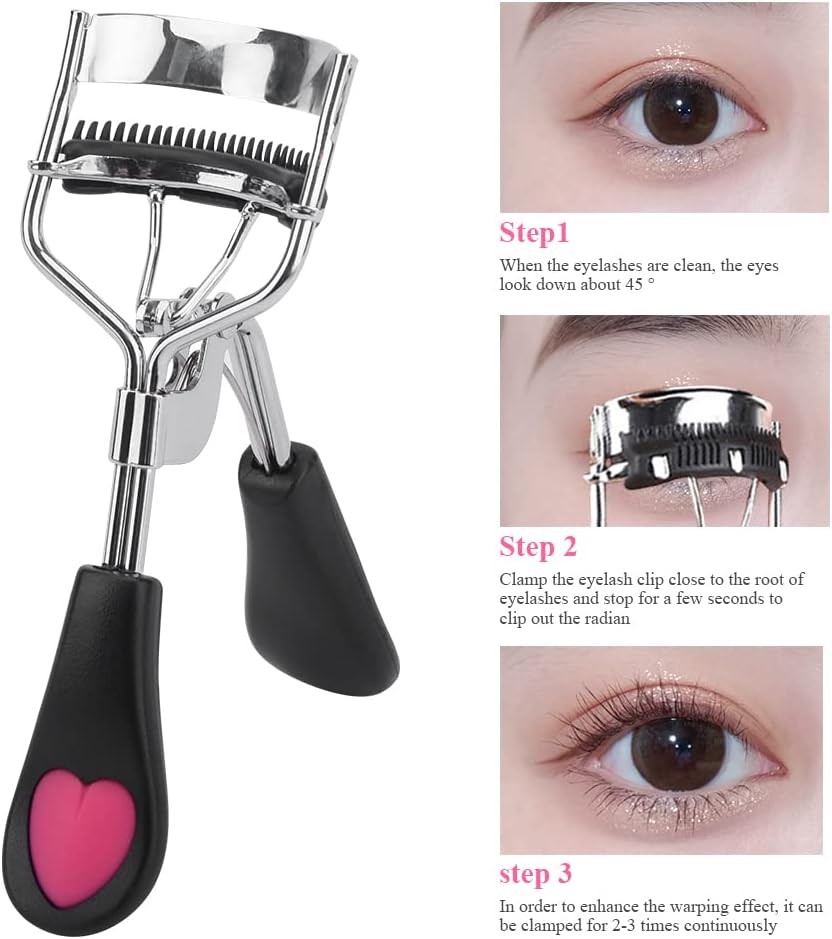 3Pcs Eyelash Curler with Built in Comb, False Eyelashes Accessory