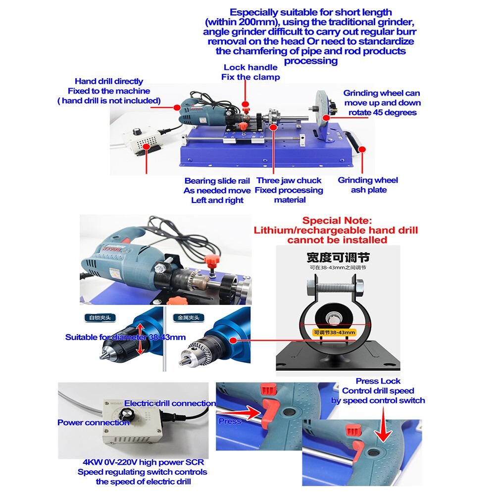 Desktop Type Metal Pipe Rod Multifunctional Processing Machine Industry