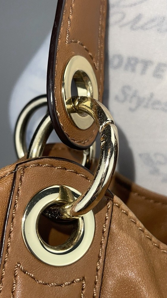 Michael Kors - Brown Drawstring Shoulder Bag, Gold Hardware
