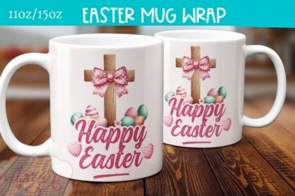 Cute Easter Mug Wraps PNG BUNDLE