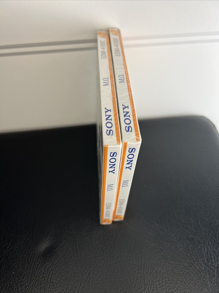 Two SONY EDM-4100C 4.1GB MAGNETO OPTICAL DISK 512 BYTE New SEALED