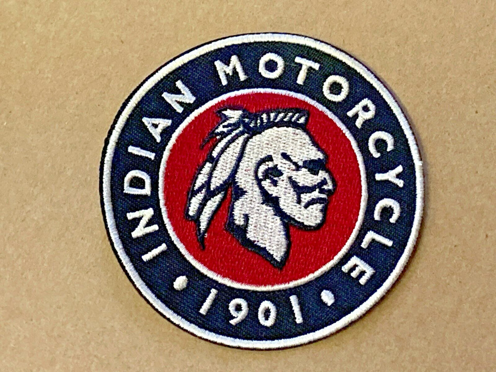 FABULOUS INDIAN MOTORCYCLE "MOHAWK" EMBROIDERED IRON-ON PATCH...