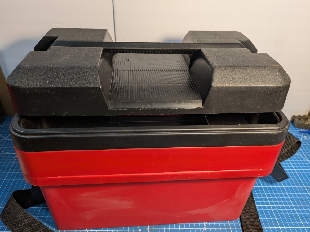 Snap On Tools 2 Tray Poly Toolbox KRW200R, Red & Black, With Removable Strap