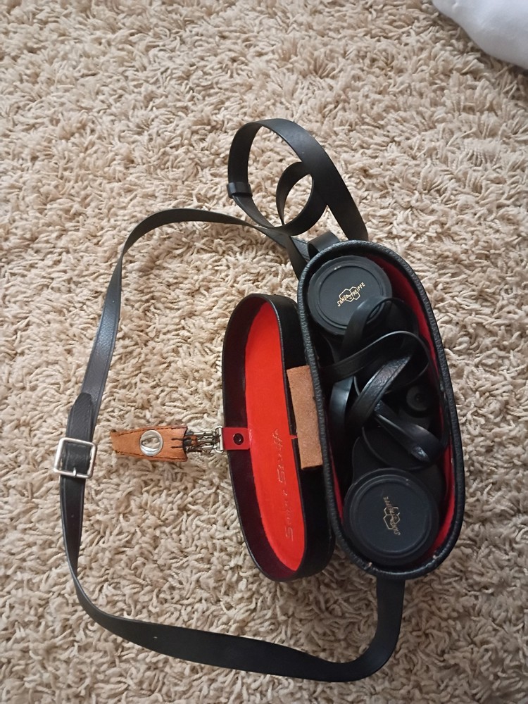 sans & streiffe binoculars with case vintage good condition