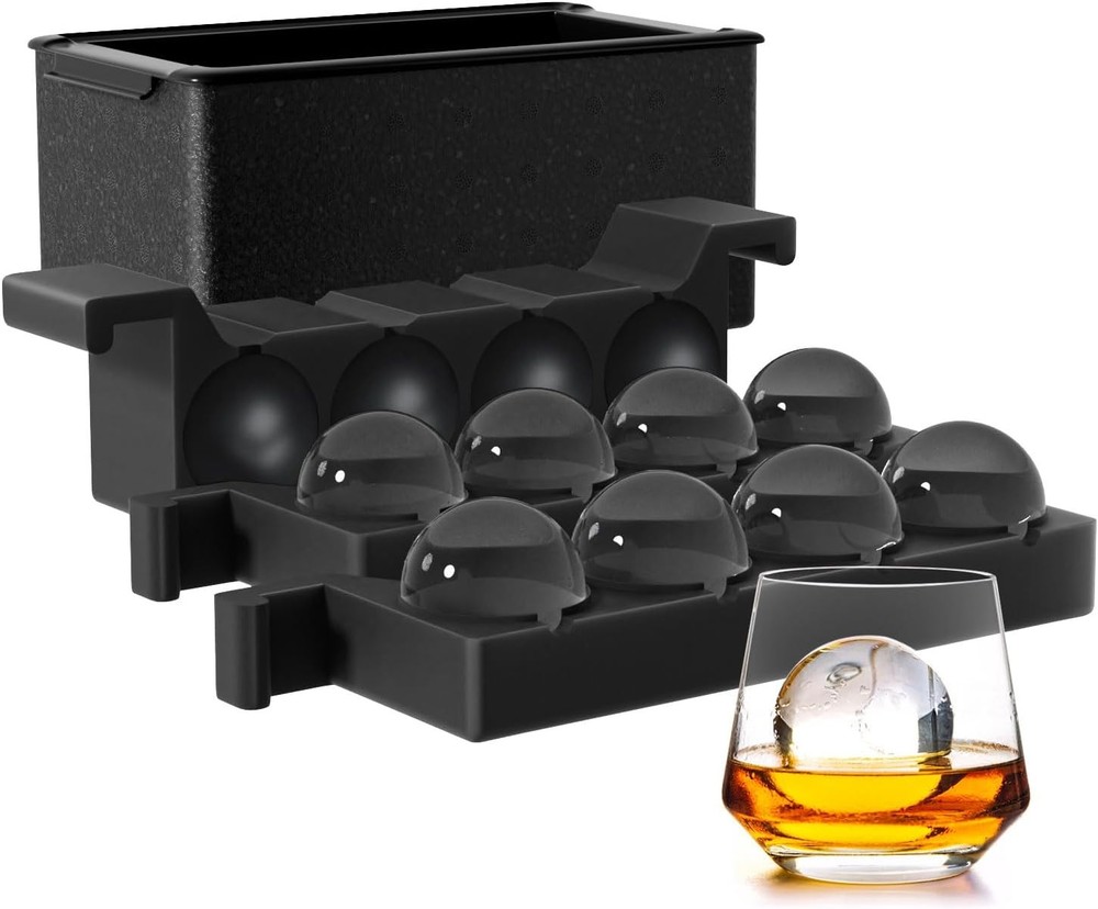 Clear Ice Cube Tray Whiskey 2Inch Clear Ice Cube Maker Silicone Large Ice Cube