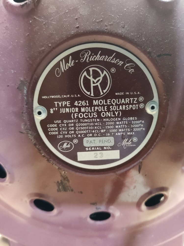 Mole Richardson Junior Mole pole Tungsten Light Type 4261