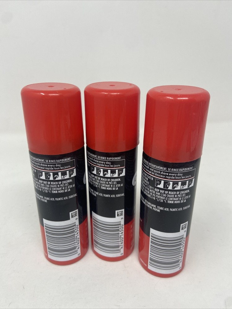 3 Pack Gillette Foamy Regular Shaving Cream 2 oz Each. New