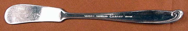 GENSICO STAINLESS "CARESS" FLAT HANDLE BUTTER SPREADER