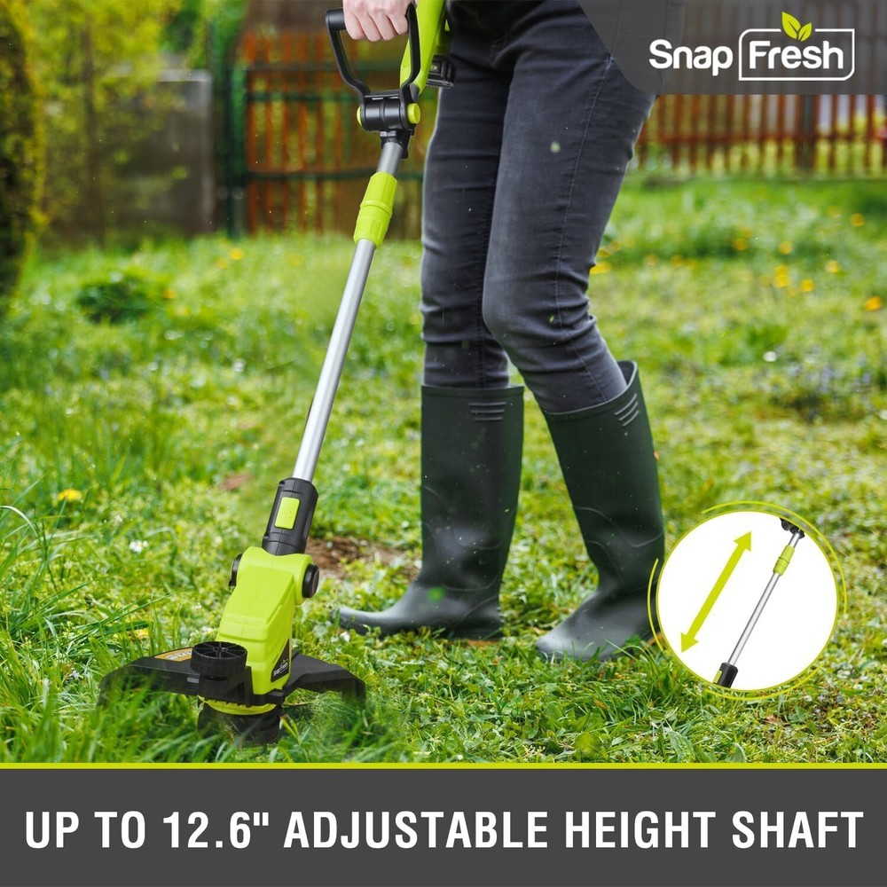 2-in-1 Cordless Weed Wacker String Edge Trimmer Eater Auto Feed Battery Charger