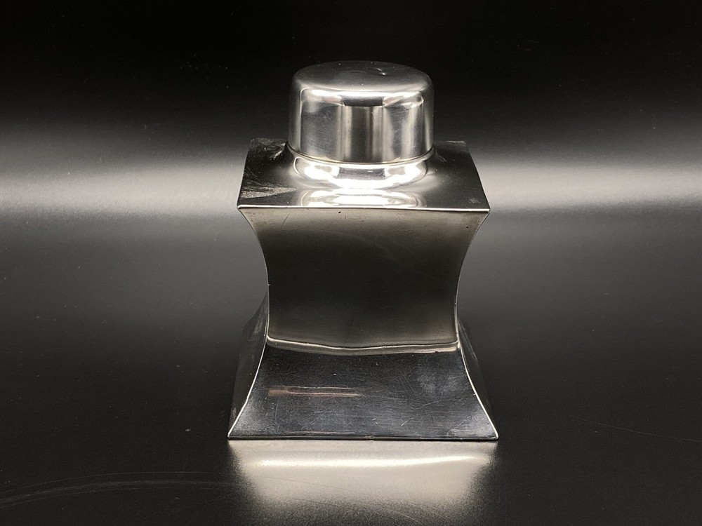 Antique Edwardian Sterling Silver Tea Caddy Unusual Shape Gorham 1909