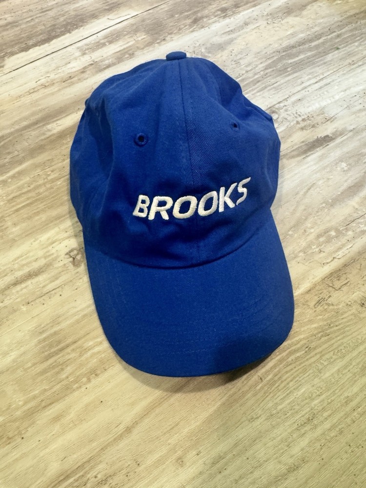 Brooks Running Cap Hat BOCO Gear Cotton Polyester Adjustable Let's Run There
