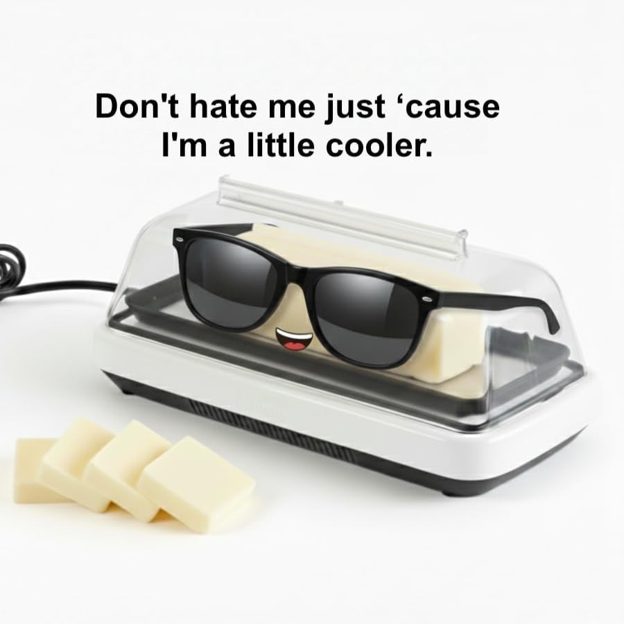 Elegant Smart Butter Dish with Cooling System - Keeps Spreadable Freshness