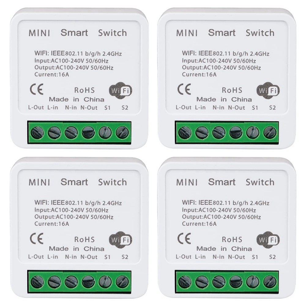 4 WiFi Light Switch, APP Remote Control, Voice Control, DIY-,6770