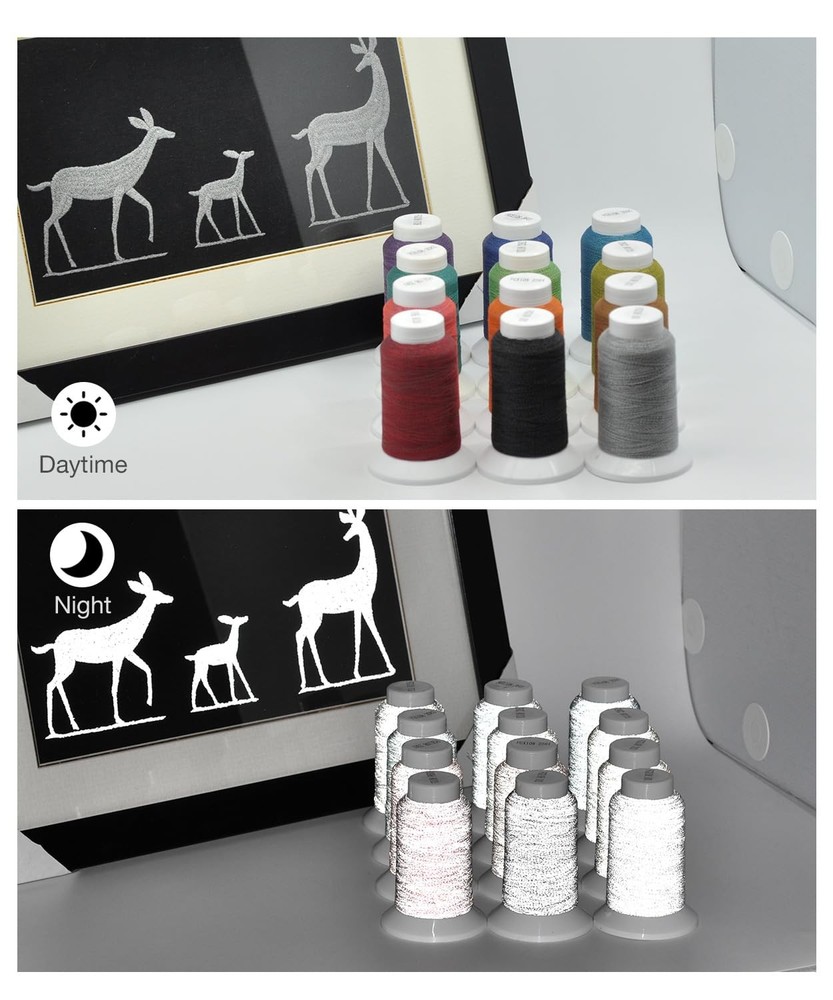 Reflective Embroidery ThreadEmbroidery Machine Thread1000M1093Y Each Spool Brown