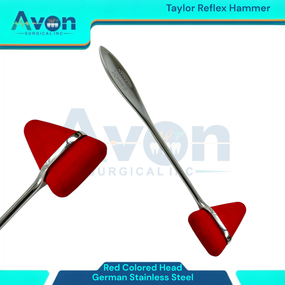 1pc Reflex Testing Taylor Percussion Hammer, Red, Stainless Steel Handle