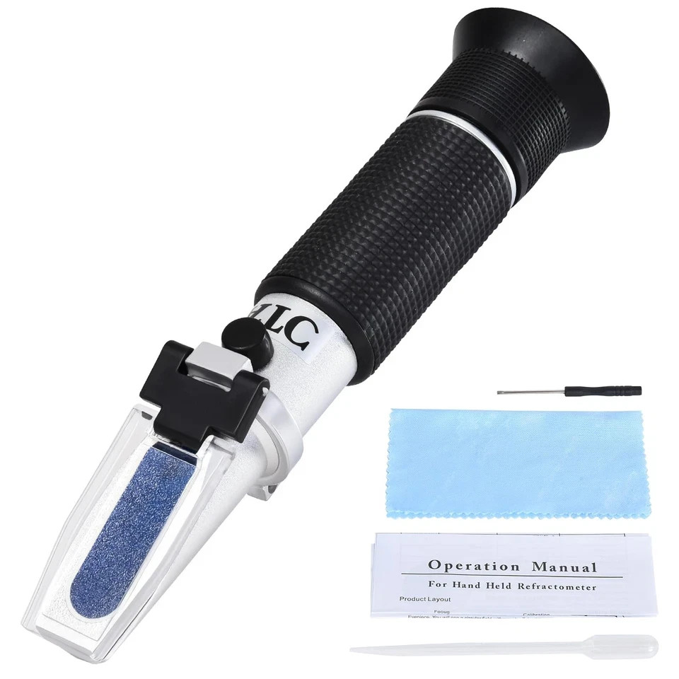 Portable Brix Refractometer with ATC, Accurate Dual Scale Brix Meter Specific Gr