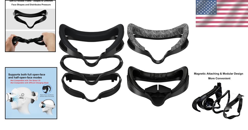 Flexible Adaptive Frame for Quest 3 VR Headset