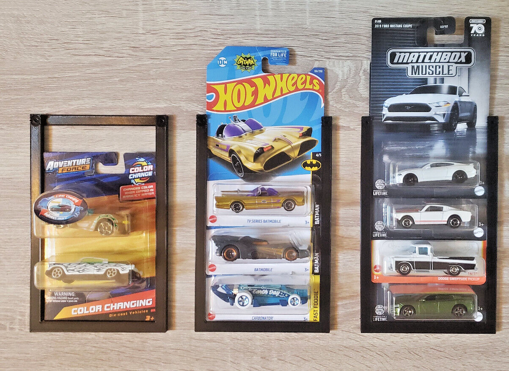 3 Pack Hot Wheels Storage Display Rack White