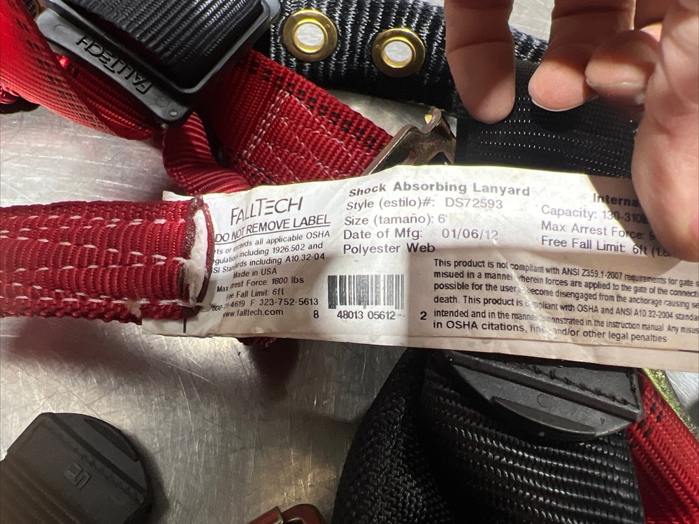 Falltech DS72593 Safety Harness Used Surplus