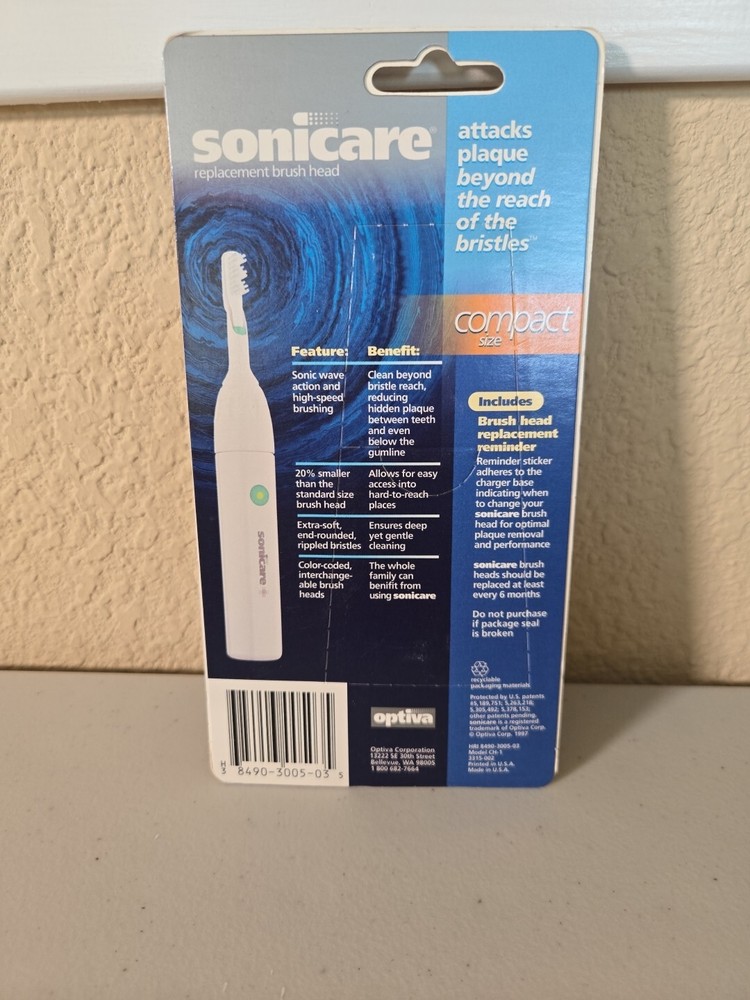 Sonicare Replacement Tooth Brush Head CH-1 Compact Size Clean Teeth White Model