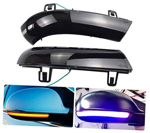 Dynamic LED Side Mirror Turn Signal Light Indicator blinker For VW Blue+Yellow