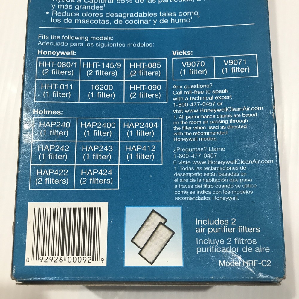 Honeywell HEPA Clean Replacement Filter C includes 2 Filters HRF-C2